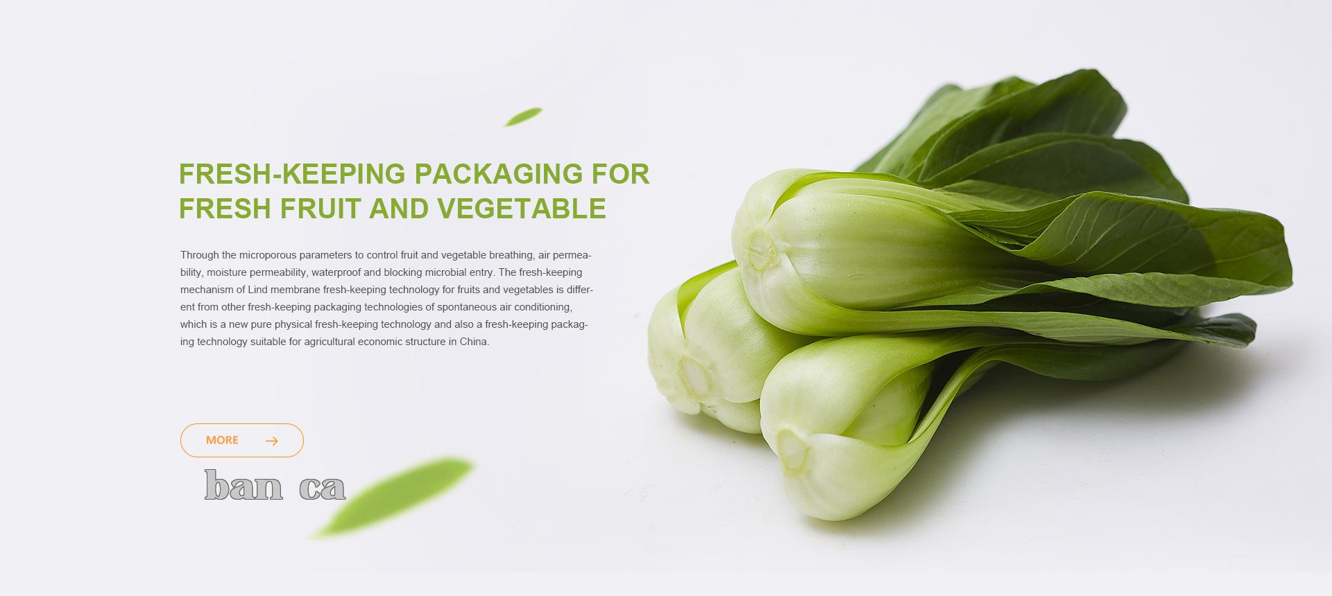 Fresh-keeping packaging for fresh fruit and vegetable